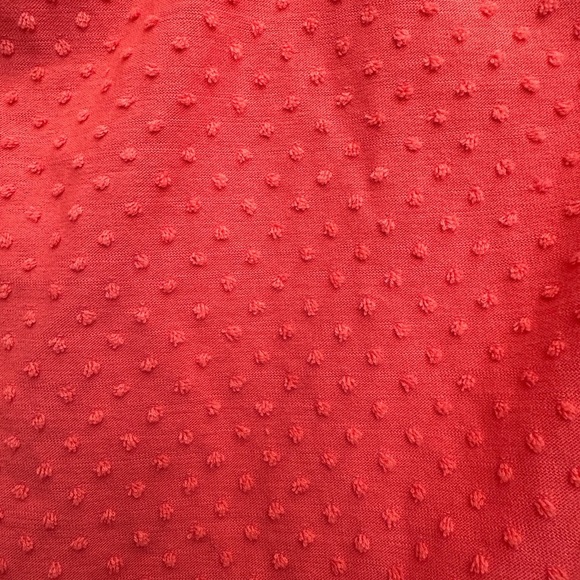 J. Crew Swiss Polka Dot Coral Ruffle Sleeve Top Women’s Plus Size 3X - Picture 5 of 8